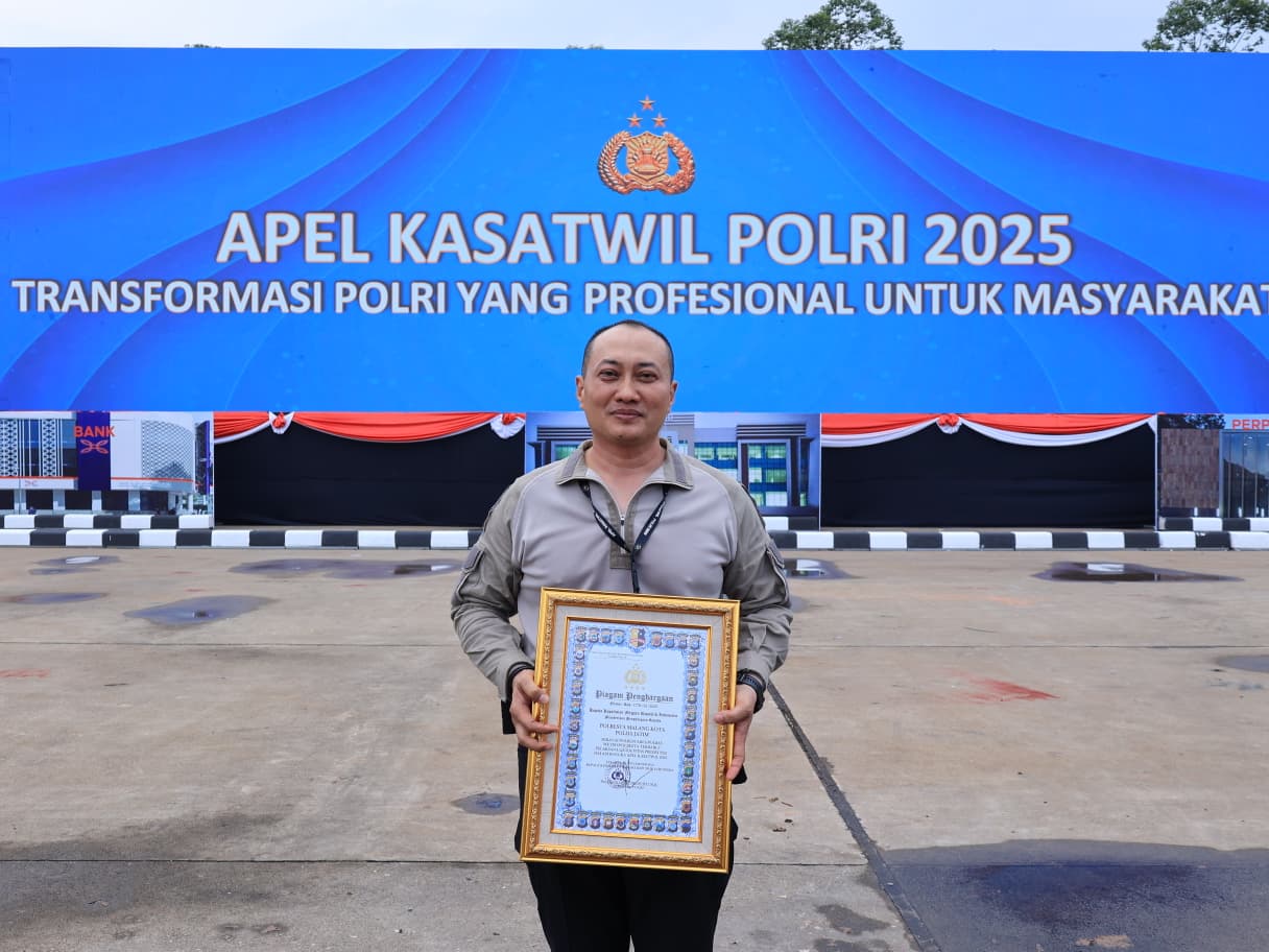 Prestasi Polresta Malang Kota, Tempati Peringkat 3 Nasional Quick Wins Presisi