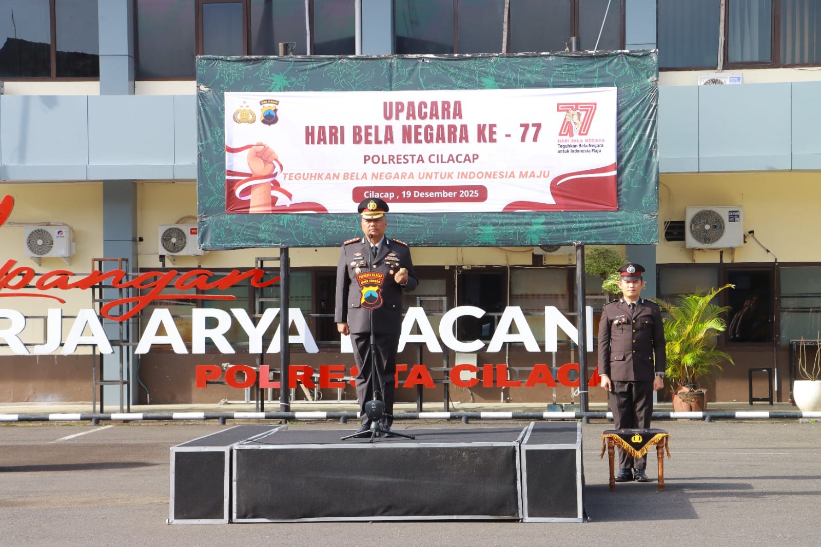Peringatan Hari Bela Negara ke-77 di Polresta Cilacap, Kapolresta Soroti Persatuan Bangsa