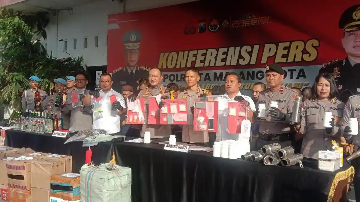 Polresta Malang Kota Catat Penurunan Gangguan Kamtibmas dan Kriminalitas 2025