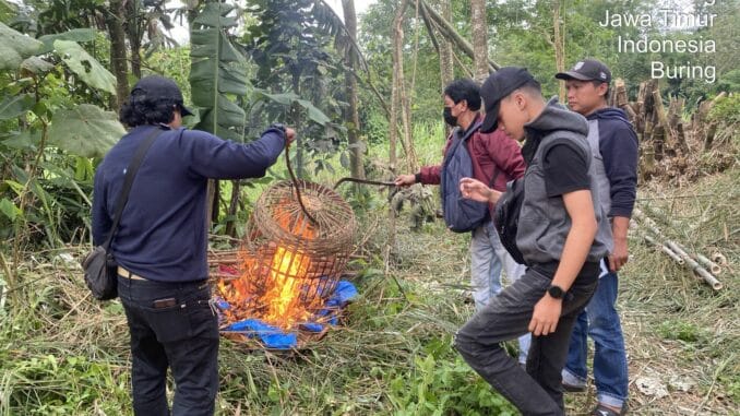 Aksi Tegas Polresta Malang Kota, Arena Judi Sabung Ayam Ludes Dibakar!