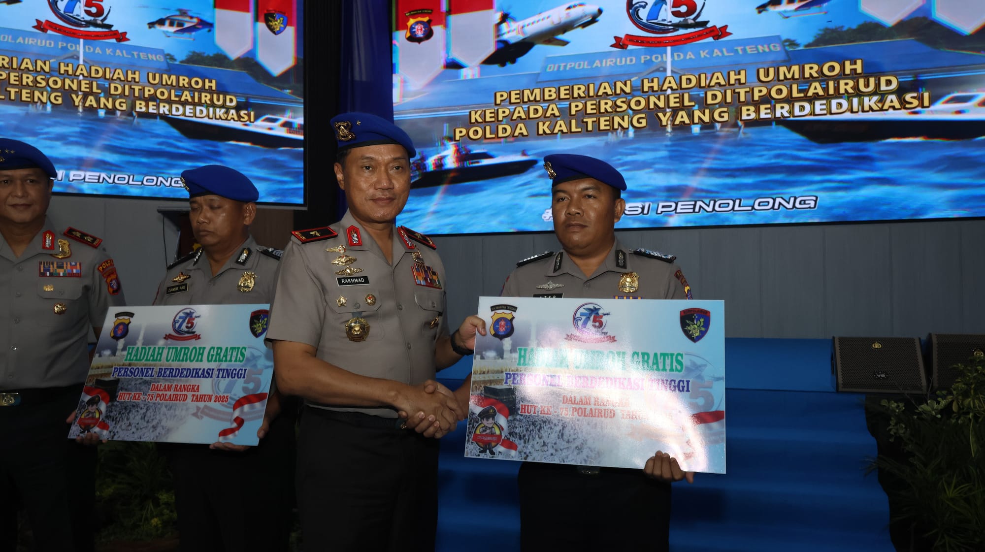 Kapolda Kalteng Terima Brevet Bhayangkara Bahari pada Syukuran HUT Polairud ke-75
