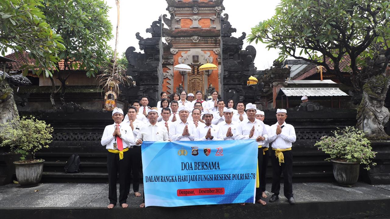 Hut Reserse Polri ke-78, Umat Hindu Polda Bali menggelar Doa Bersama