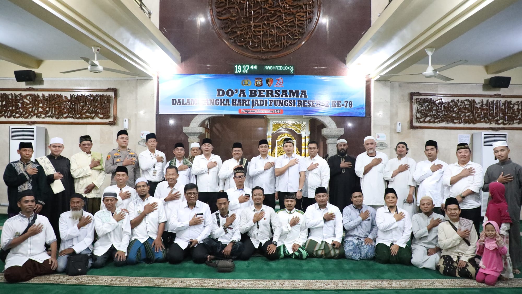 Polda Bali Gelar Doa Bersama di Masjid At-Taqwa Peringati HUT Reserse Polri ke-78