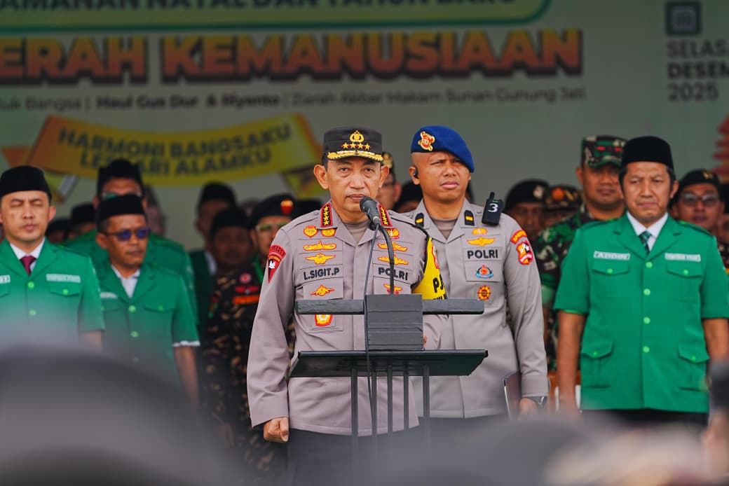 Apel Kebangsaan Banser, Kapolri Tekankan Antisipasi Bencana dan Cuaca Ekstrem Jelang Nataru