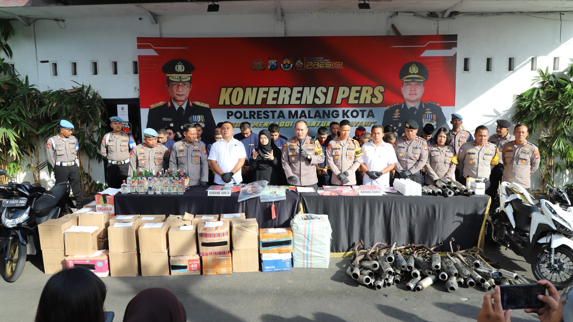 Keamanan Kota Malang Semakin Terjaga, Polresta Rilis Data Akhir Tahun 2025