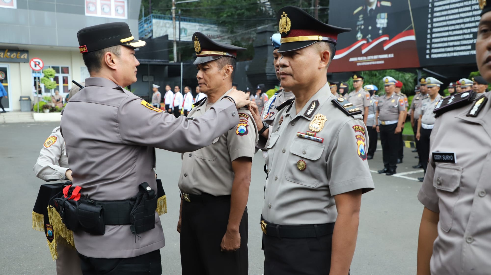 86 Personel Polri di Polresta Malang Kota Resmi Naik Pangkat Awal Tahun 2026