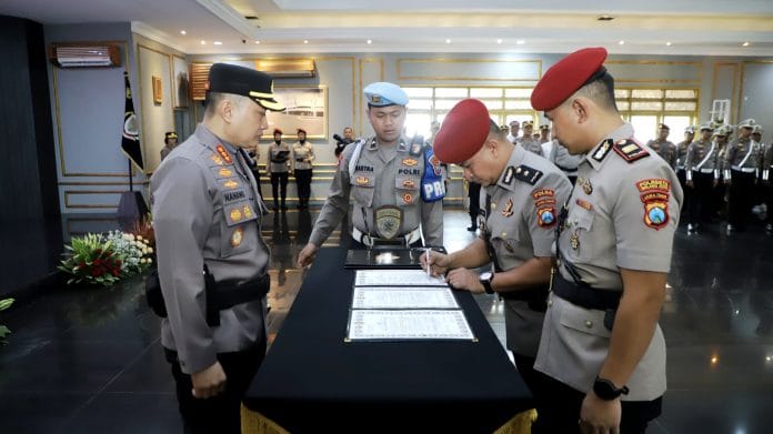 Sertijab Tiga Pejabat Utama, Kapolresta Malang Kota Minta Layanan Polri Makin Humanis