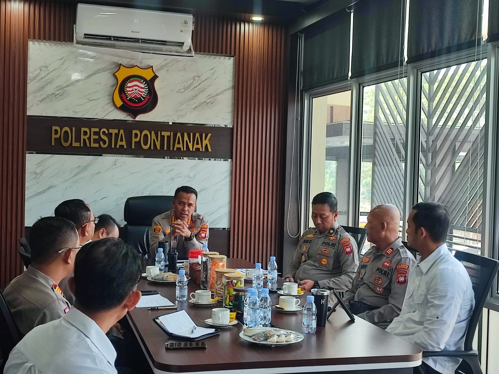 Evaluasi Gangguan Kamtibmas, Kapolresta Pontianak Pimpin Anev Mingguan