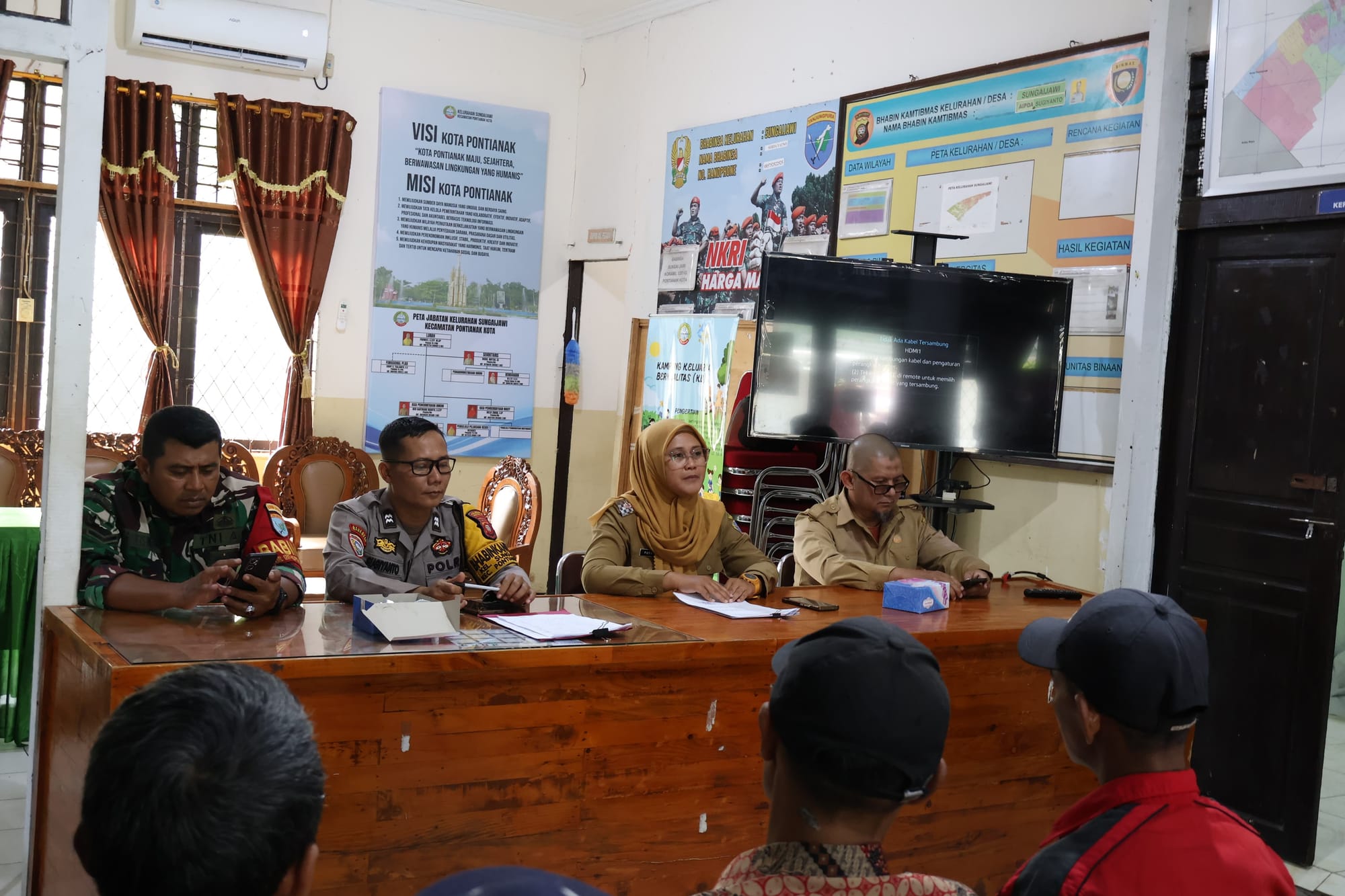 Perkuat Kamtibmas, Tiga Pilar Sungai Jawi Tatap Muka dengan Ketua RW dan RT