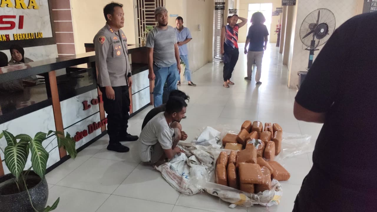 Polres Aceh Tenggara Gagalkan Peredaran 50,7 Kg Ganja Saat Pemulihan Pasca Banjir