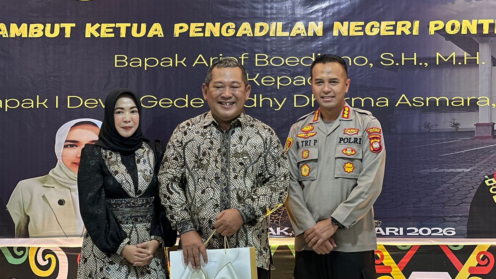 Kapolresta Pontianak Hadir dalam Pisah Sambut Ketua PN, Kolaborasi Tetap Solid