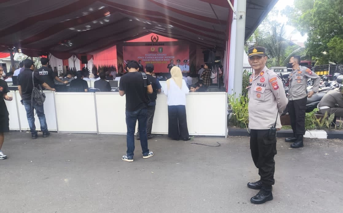 Pelantikan Pengurus KONI Kalbar Berjalan Aman, Kapolsek Pontianak Kota Pimpin Pengamanan