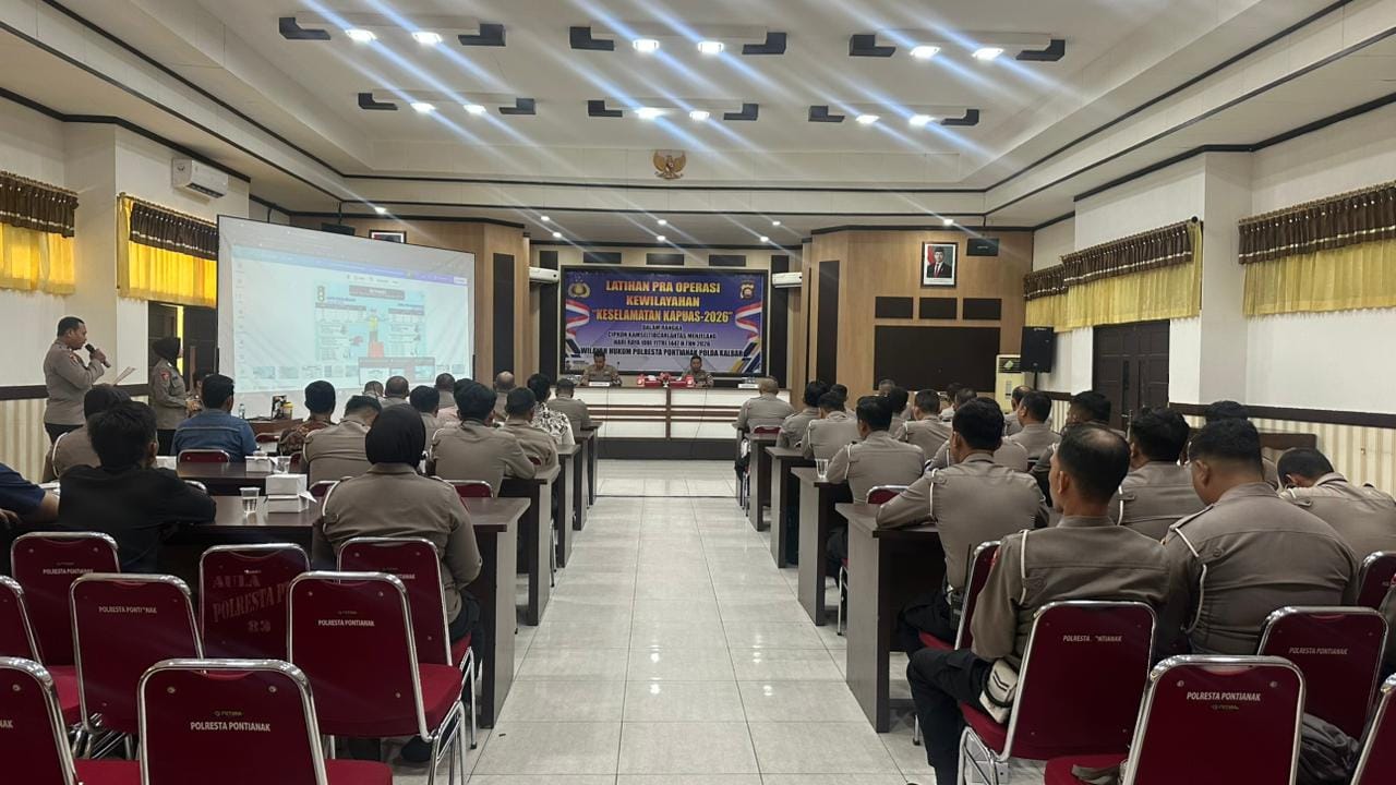 Kapolresta Pontianak Pimpin Persiapan Operasi Kewilayahan Keselamatan Kapuas 2026