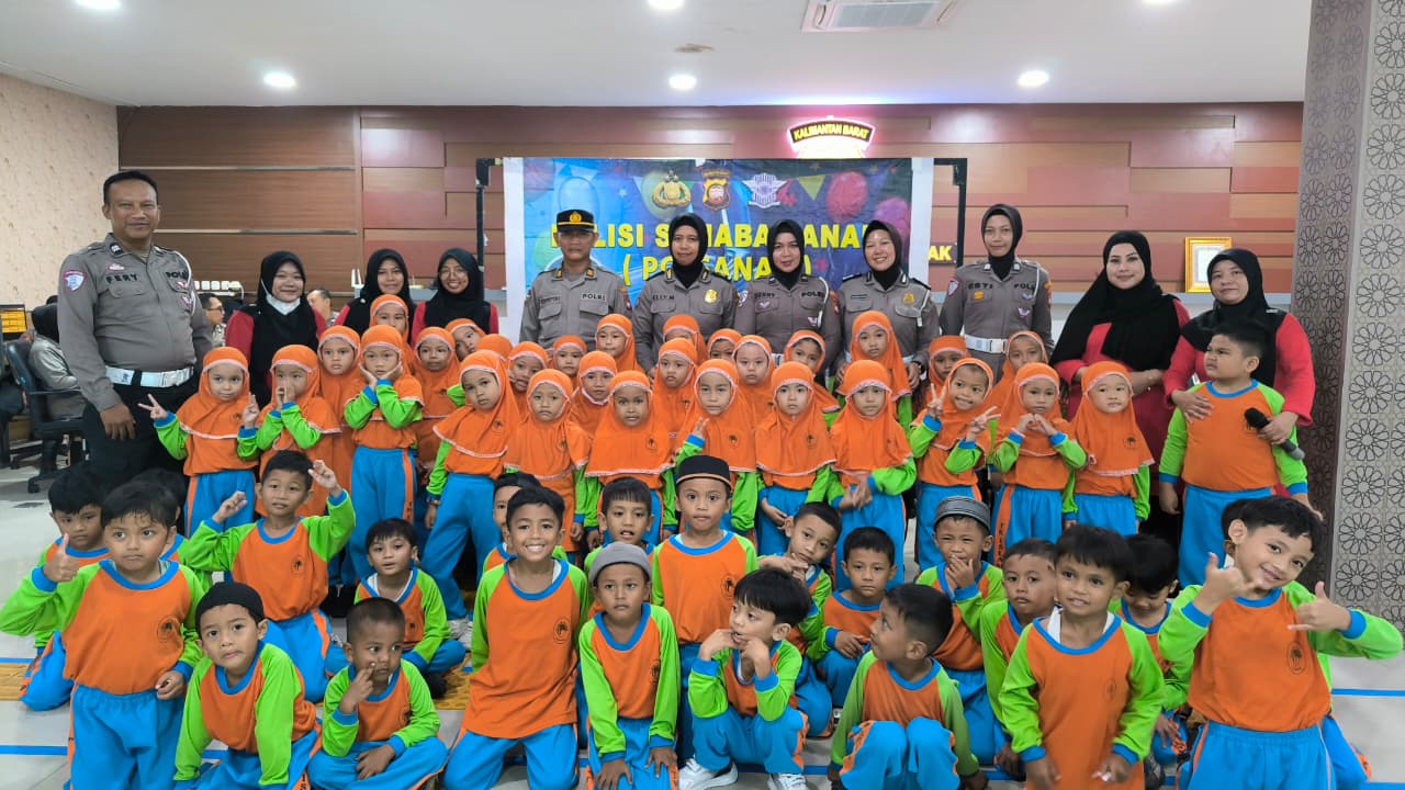 Dengan Konsep Humanis, Polisi Ajak Anak TK Kenal Tugas Kepolisian