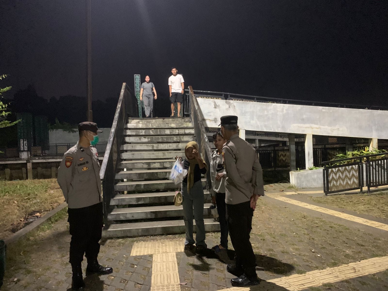Antisipasi Balap Liar, Polsek Pontianak Utara Siaga di Taman Parit Nanas Saat Malam Minggu