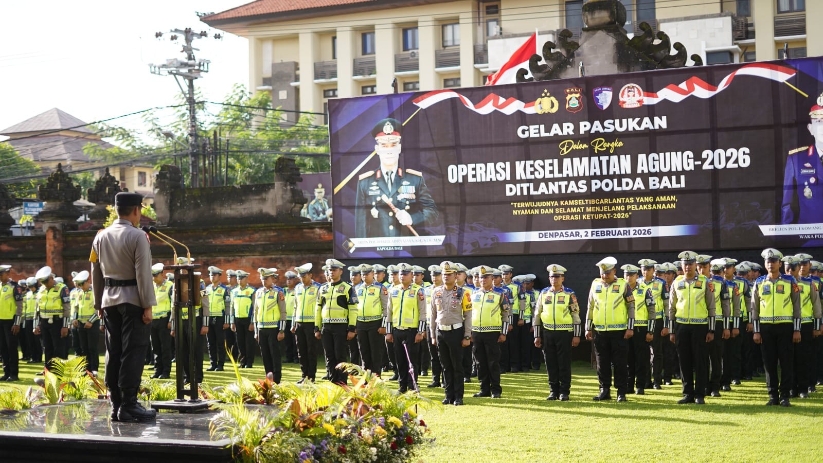 Irwasda Polda Bali Pimpin Apel Gelar Pasukan Keselamatan Agung-2026