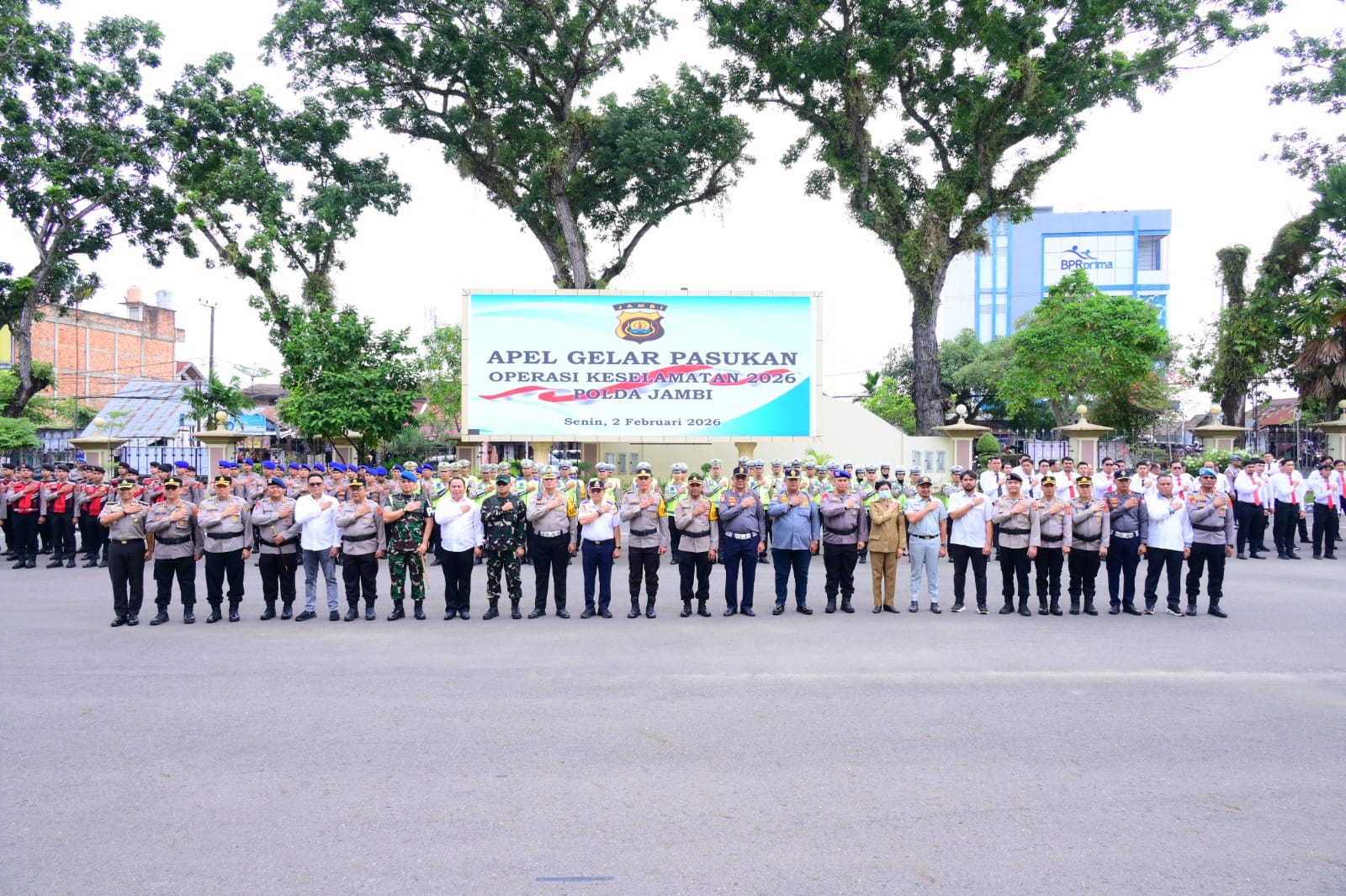 Irwasda Polda Jambi Pimpin Apel Gelar Pasukan Operasi Keselamatan 2026
