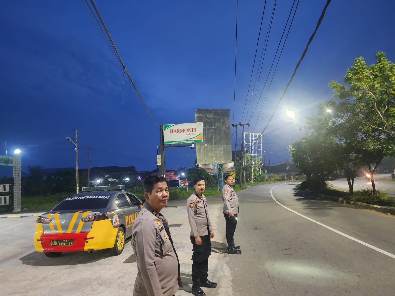 Cegah Kenakalan Remaja Saat Ramadhan, Personel Enggang Polsek Pontianak Barat Gelar Patroli Subuh