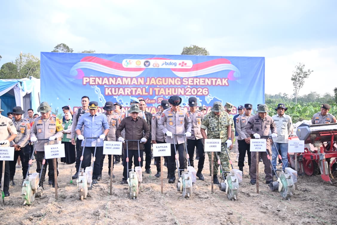 Polda Jambi Laksanakan Tanam Jagung Raya Serentak Dukung Program Ketahanan Pangan