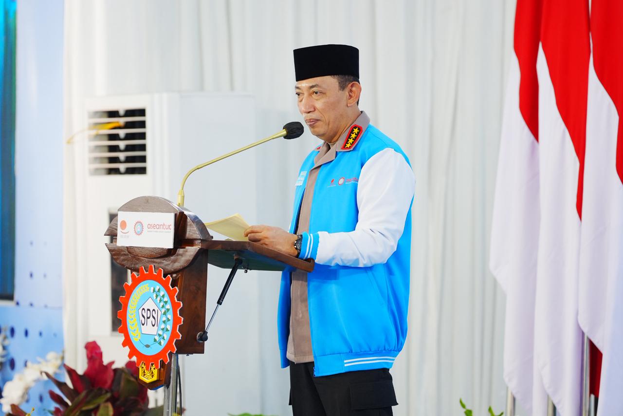 Kapolri Ajak Buruh KSPSI Jatim Perkuat Persatuan dan Dukung Upaya Perdamaian Presiden