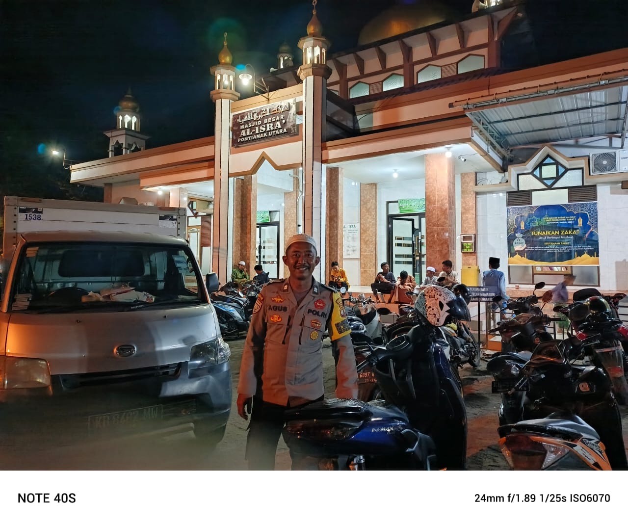 Antisipasi Curanmor, Personel Polsek Pontianak Utara Jaga Masjid Saat Tarawih dan Subuh