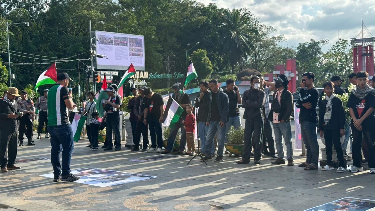 Aksi Damai Hari Internasional Al Quds 2026 di Pontianak Berjalan Tertib di Bawah Pengamanan Polisi