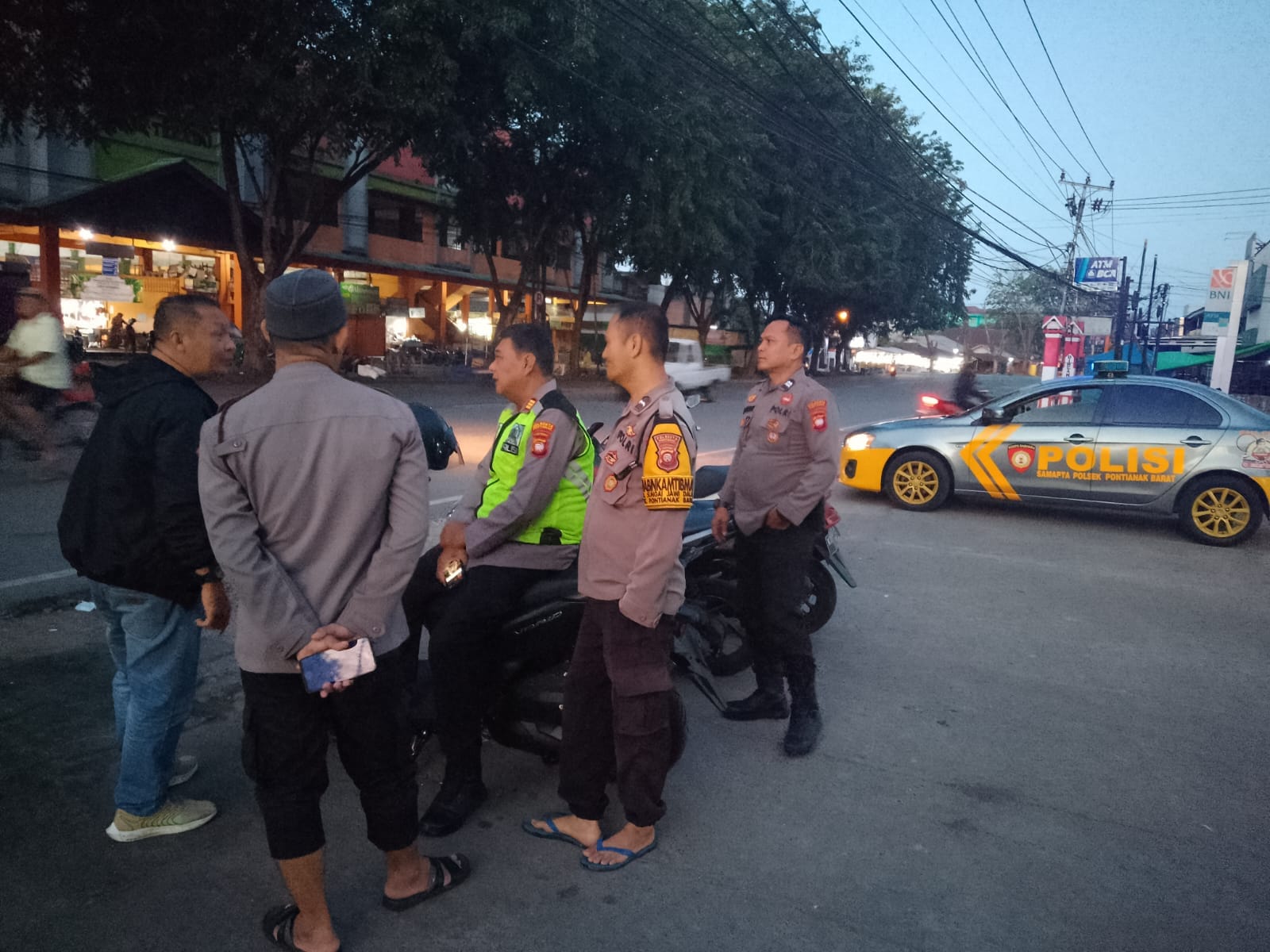 Polsek Pontianak Barat Gelar Patroli Stationer Antisipasi Balap Liar dan Perang Sarung
