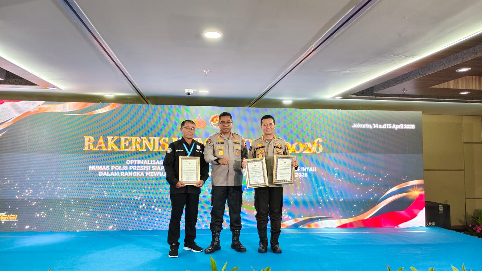 Bidhumas Polda Kalteng Sabet Tiga Penghargaan di Rakernis Humas Polri 2026, Tunjukkan Kinerja Unggul
