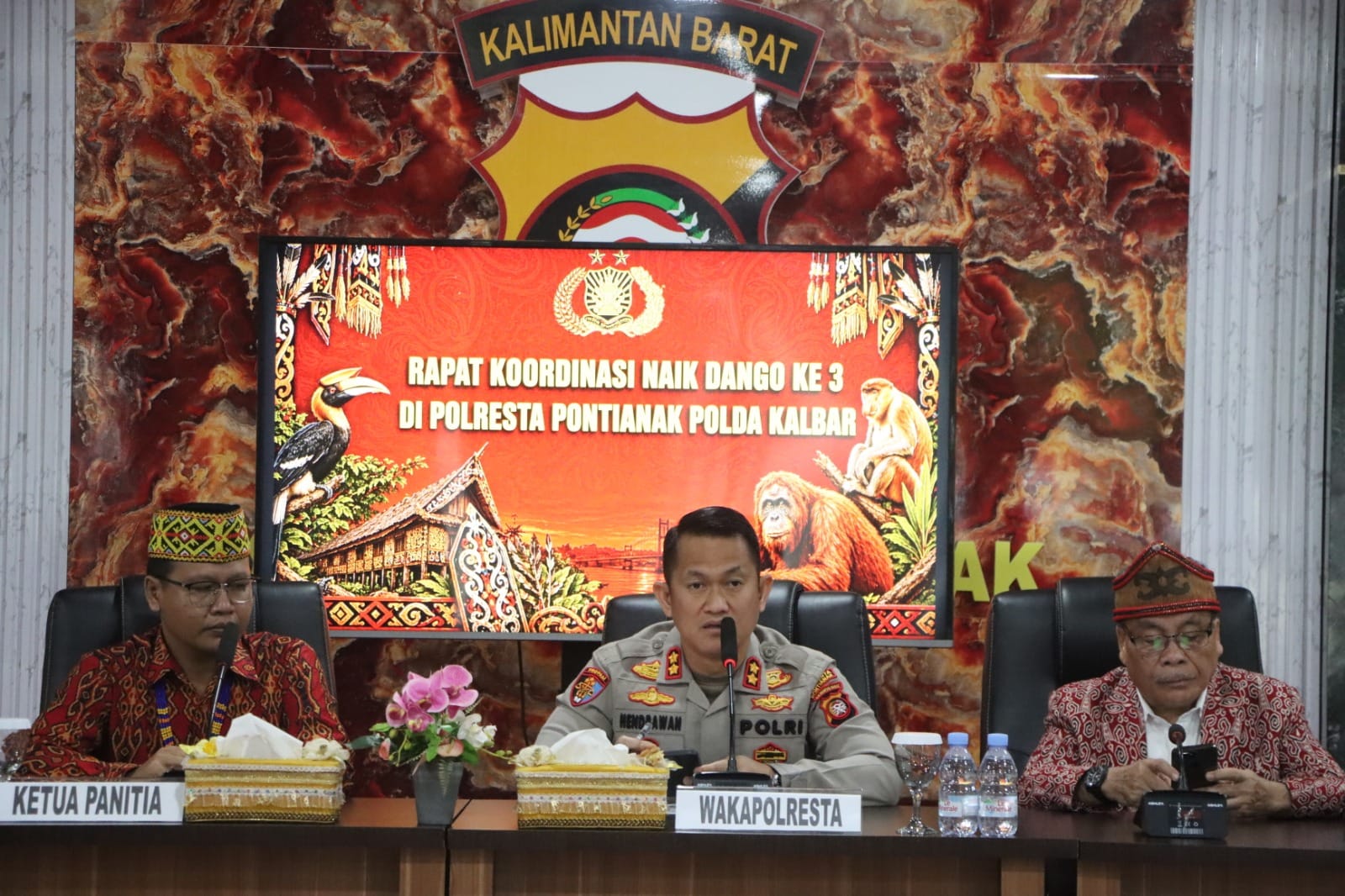 Polresta Pontianak Gelar Rapat Koordinasi Pengamanan Kegiatan Naik Dango Ke-III