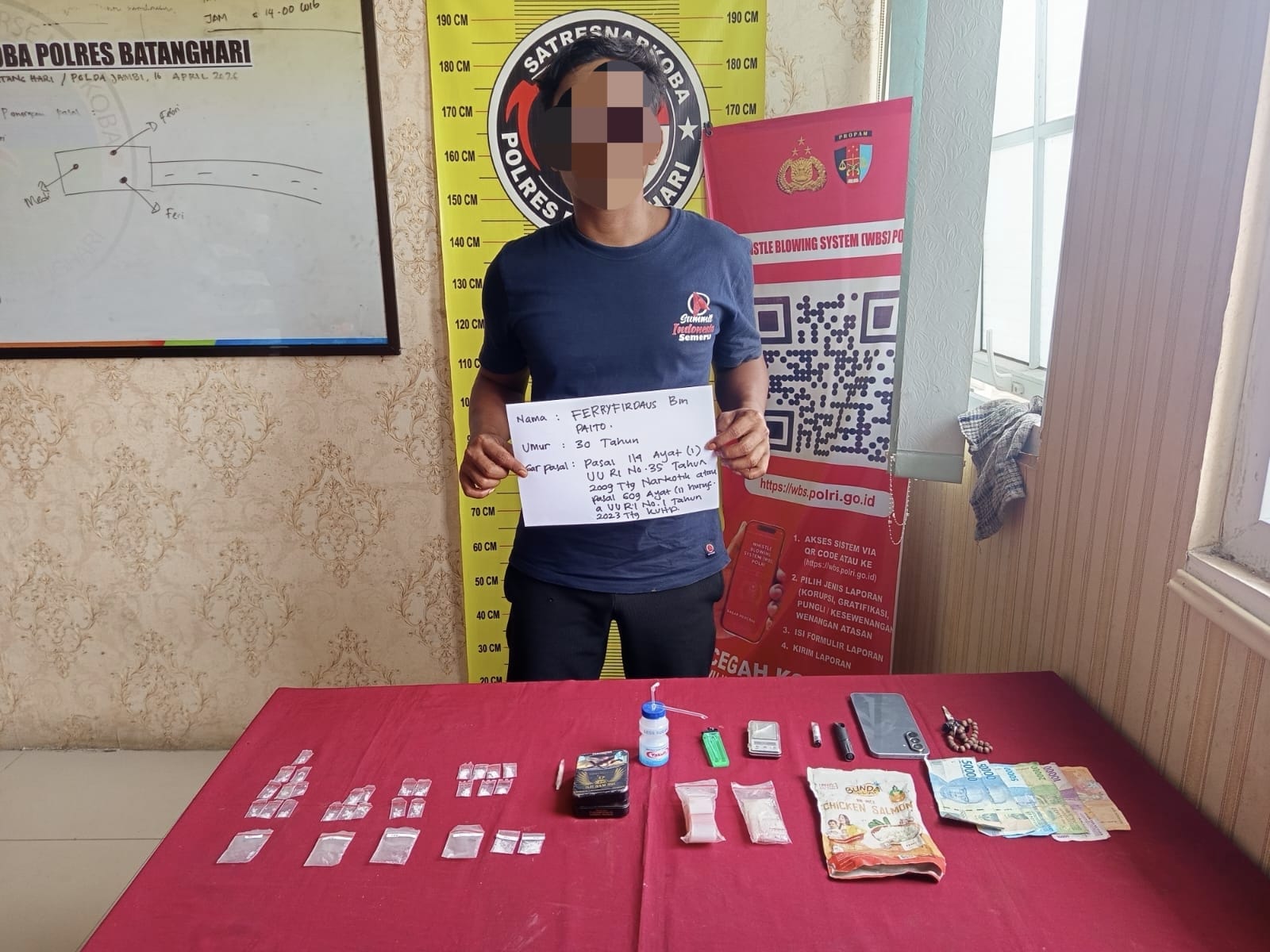 Polres Batanghari Bongkar Peredaran Narkoba di Kebun Sawit, Empat Pelaku Diciduk