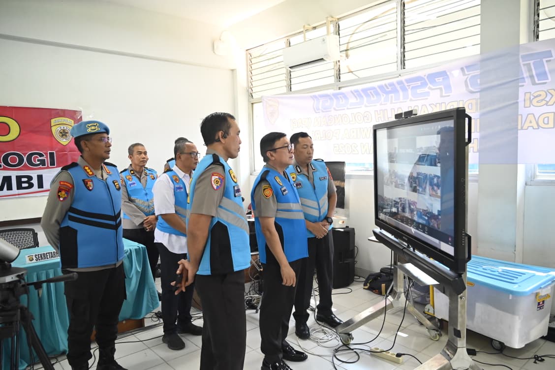 Wakapolda Jambi Pantau Langsung Pelaksanaan Tes Psikologi Rekrutmen Bintara Polri Tahun Anggaran 2026