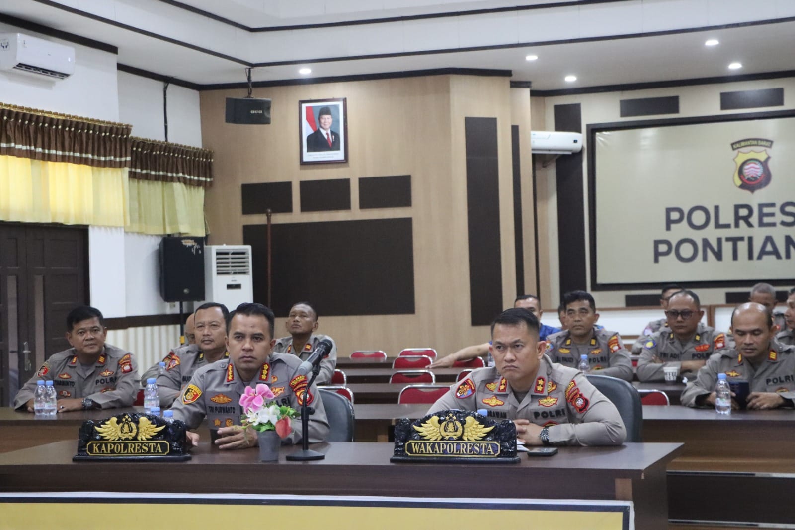 Polresta Pontianak Ikuti Arahan Kapolri Bahas Dinamika Geopolitik Global