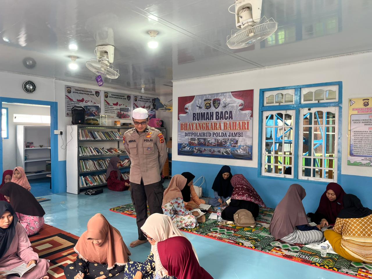 Sinergi Ditpolairud Polda Jambi dan GERAMI, Pengajian Ibu-Ibu Pulau Pandan Bawa Manfaat