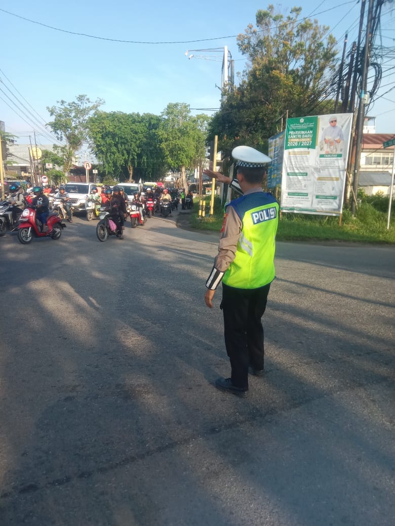 Unit Lantas Polsek Pontianak Utara Edukasi Pengguna Jalan Menyambut Operasi Patuh 2026
