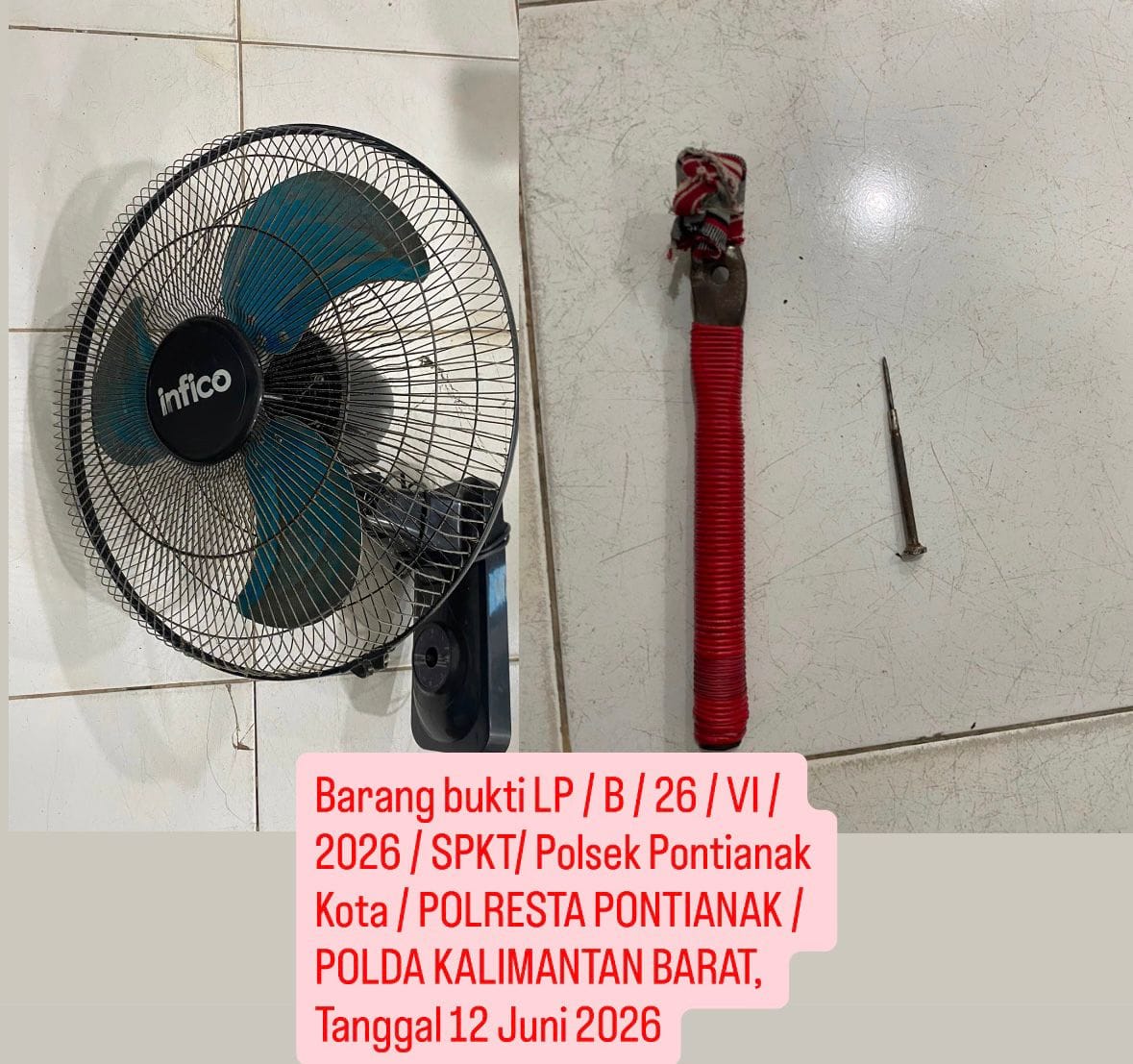 Polsek Pontianak Kota Ringkus Pelaku Pencurian di Kafe, Korban Alami Kerugian Rp41 Juta