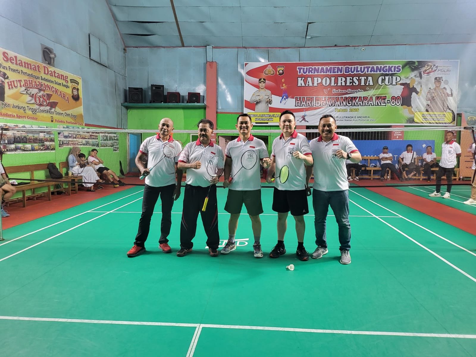 Kapolresta Pontianak Resmi Buka Turnamen Badminton Kapolresta Cup Semarak HUT Bhayangkara ke-80