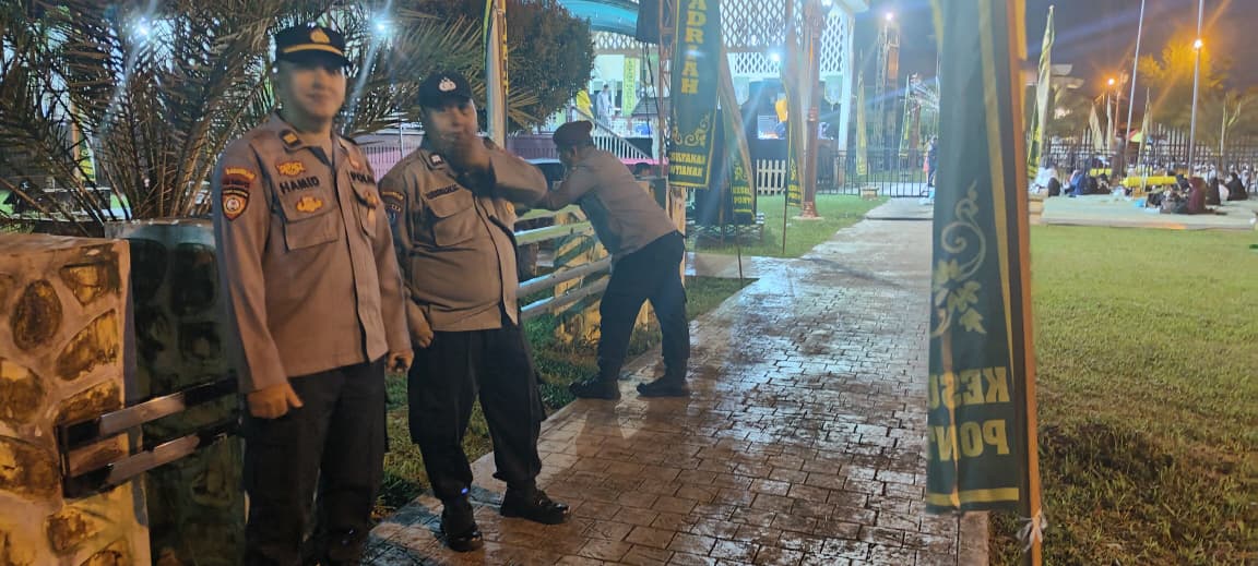 Kapolsek Pontianak Timur Pimpin Pengamanan Haul Akbar ke-225 di Istana Keraton Kadriyah Pontianak