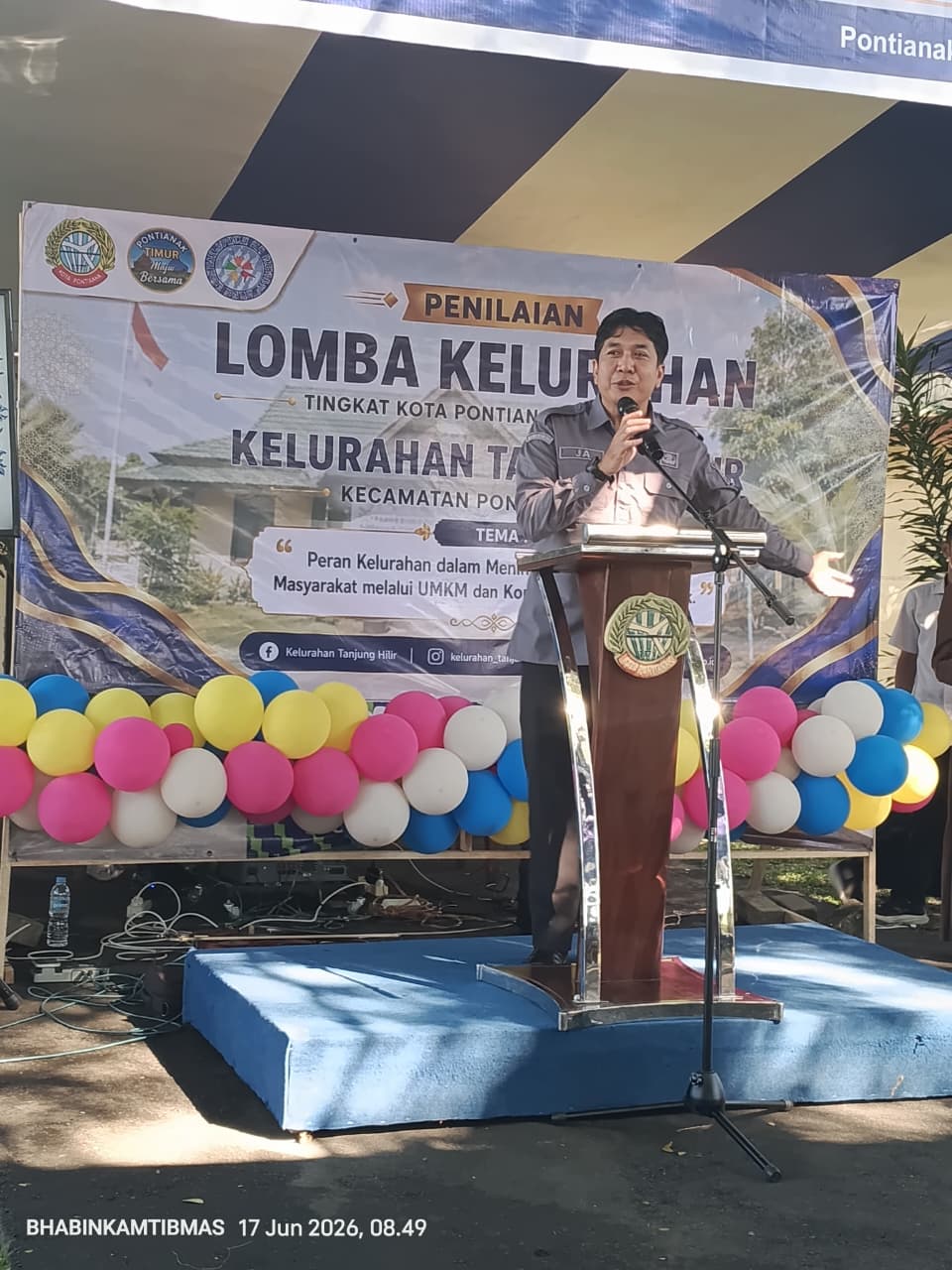 Dukung Kemajuan Wilayah, Bhabinkamtibmas Tanjung Hilir Ikuti Penilaian Lomba Kelurahan Tingkat Kota