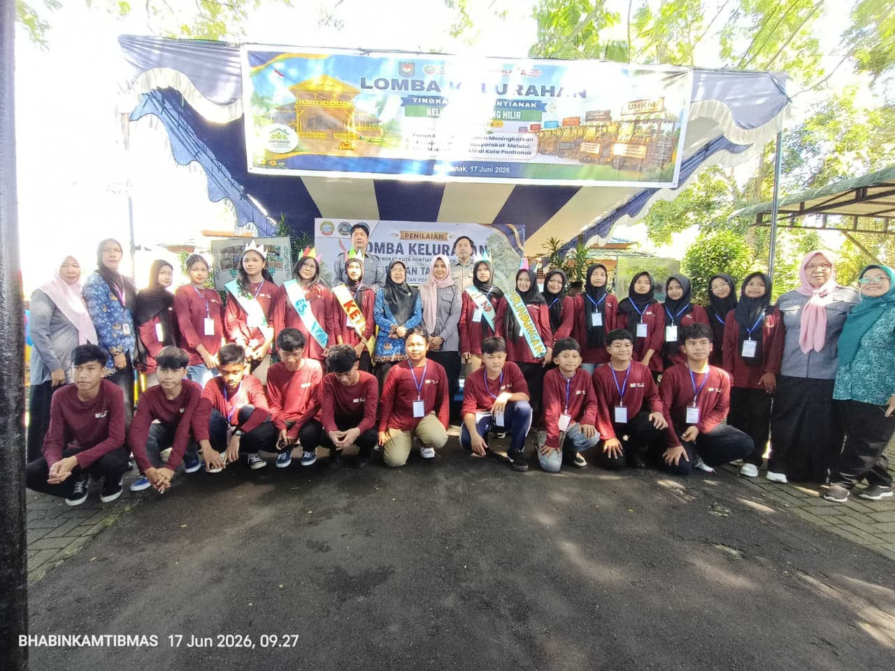 Bhabinkamtibmas Tanjung Hilir Hadiri Penilaian Lomba Kelurahan Tingkat Kota Pontianak