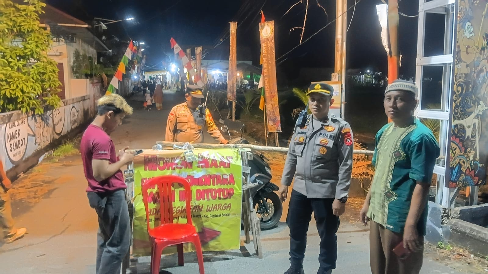 Patroli Enggang Selatan Amankan Pagelaran Wayang Kulit, Hadirkan Rasa Aman bagi Masyarakat