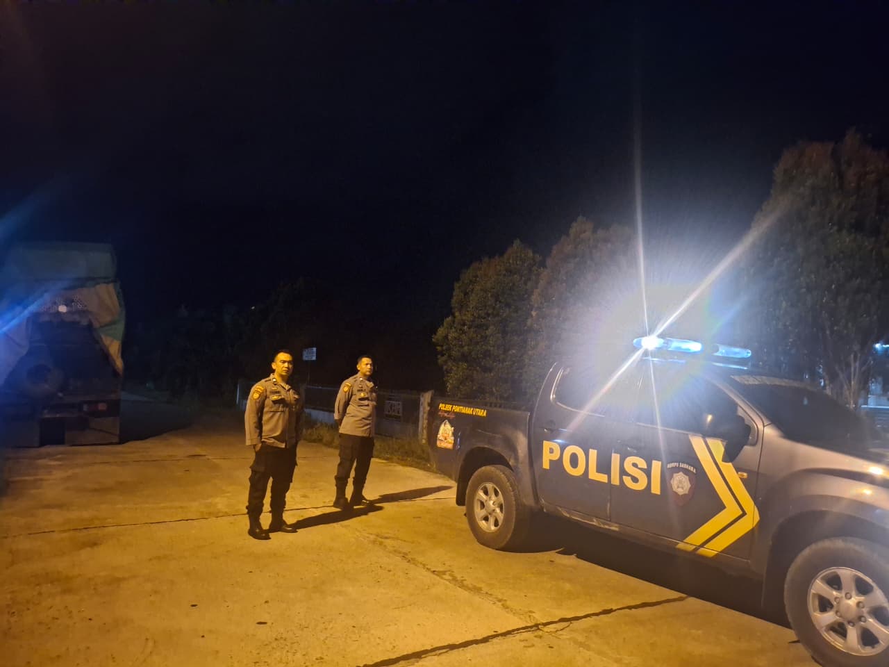 Patroli Malam Minggu, Polsek Pontianak Utara Sisir Titik Rawan Gangguan Kamtibmas