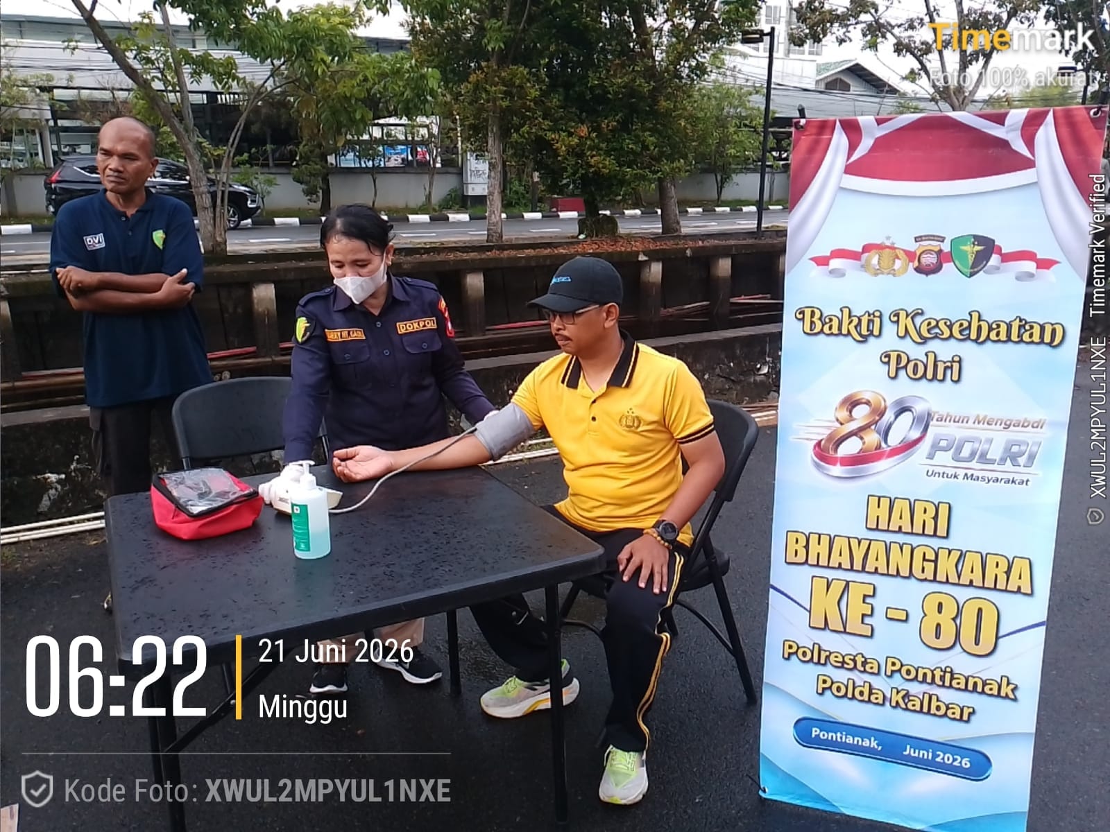 Hari Bhayangkara ke-80, Siedokkes Polresta Pontianak Berikan Pemeriksaan Kesehatan Gratis kepada Masyarakat