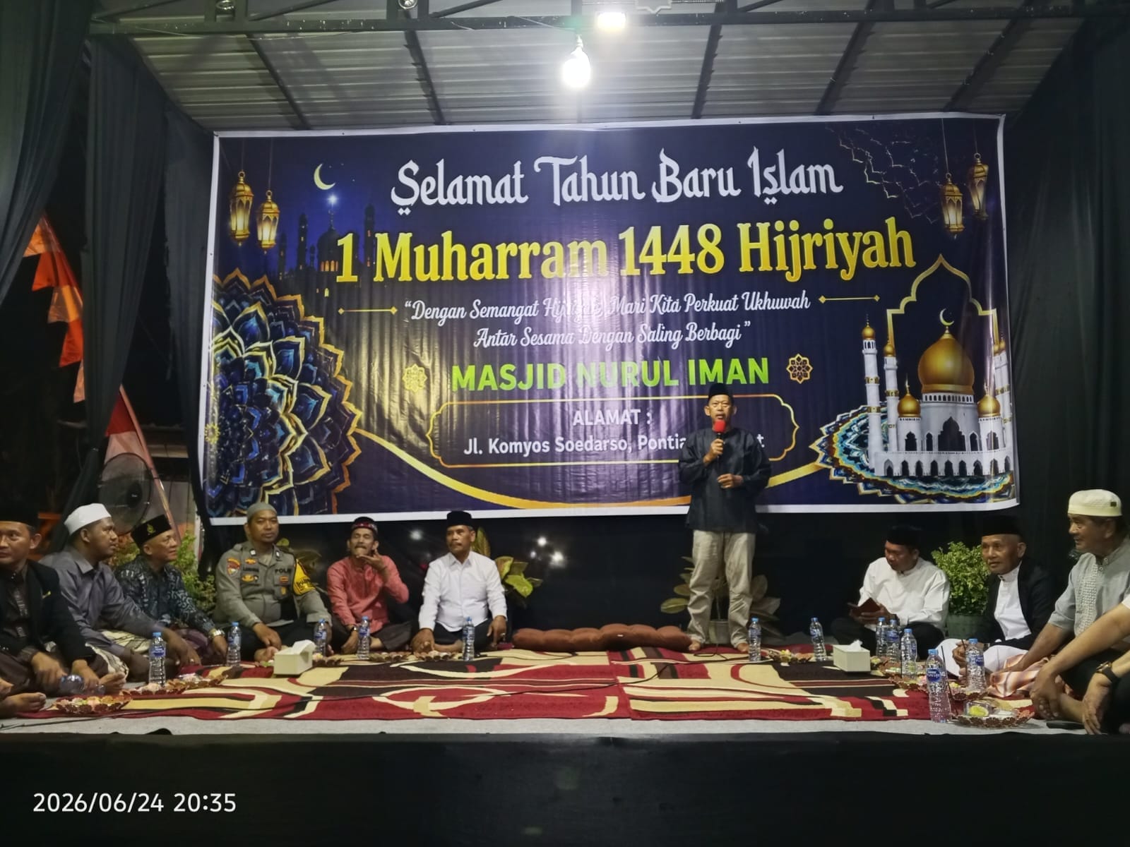 Bhabinkamtibmas Kelurahan Sei Beliung Ajak Masyarakat Jaga Kondusivitas Saat Penutupan Festival Muharram 1448 H