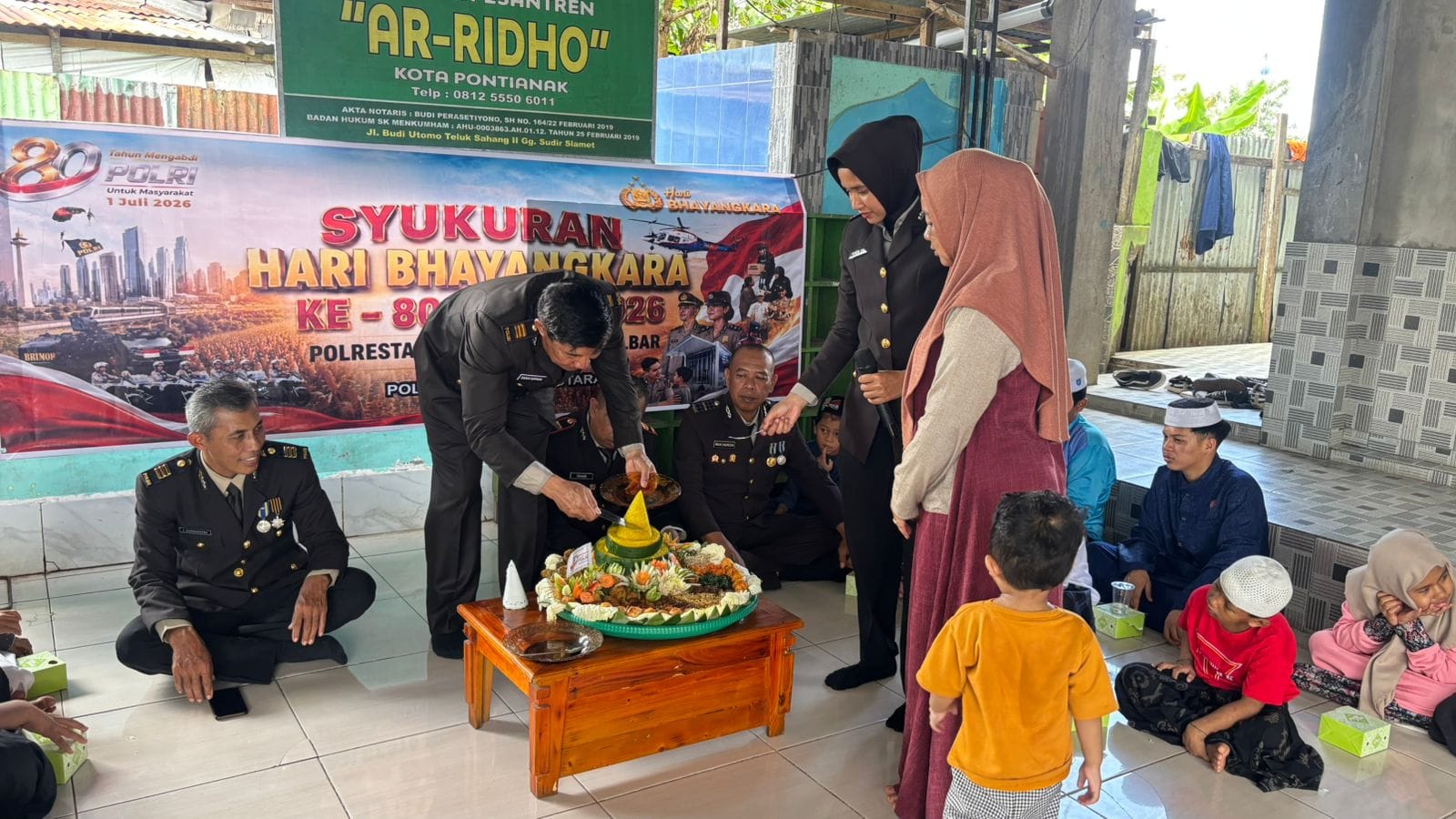 Syukuran HUT Bhayangkara ke-80, Anak Asuh Panti Asuhan Ar-Ridho Doakan Polri Semakin Dicintai Masyarakat