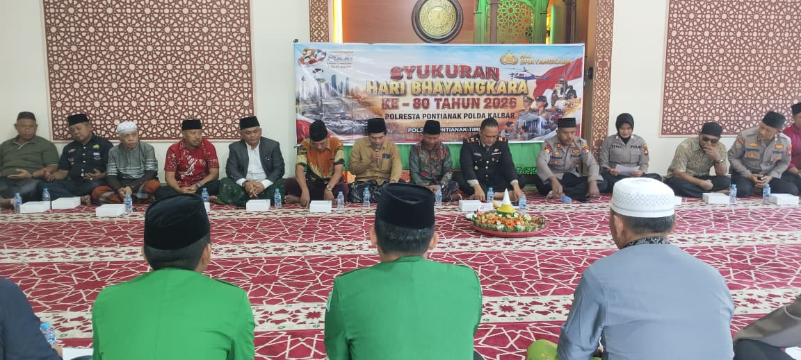 Momentum HUT Bhayangkara ke-80, Kapolsek Pontianak Timur Pimpin Syukuran dan Doa Bersama