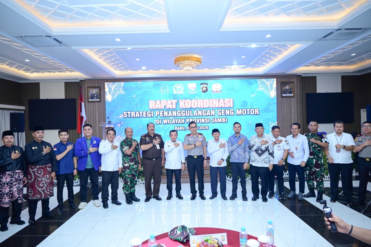 Polda Jambi Perkuat Sinergi Lintas Sektoral, Deklarasikan Strategi Bersama Berantas Geng Motor