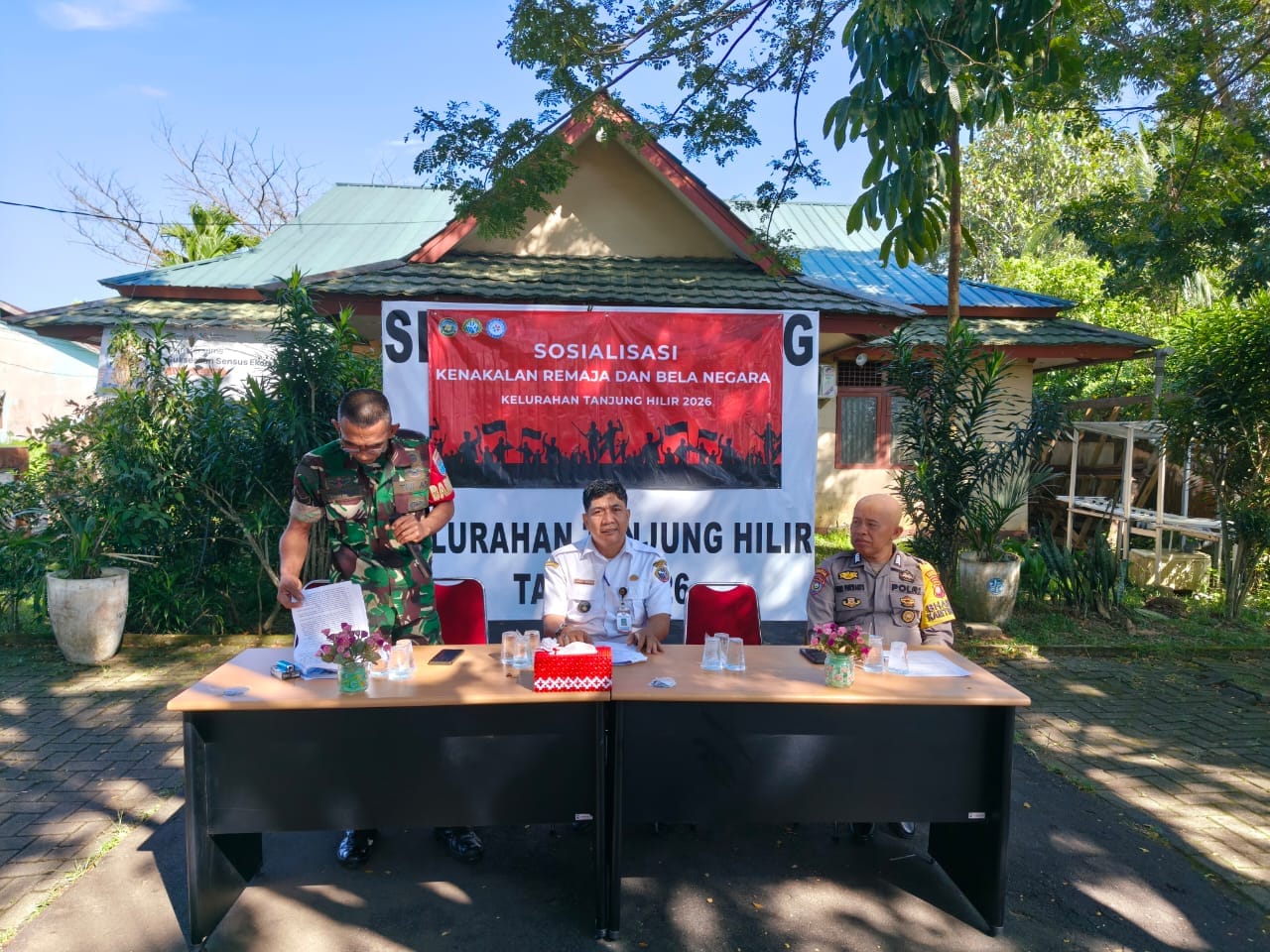 3 Pilar Kelurahan Tanjung Hilir Berikan Sosialisasi Bela Negara dan Pencegahan Kenakalan Remaja