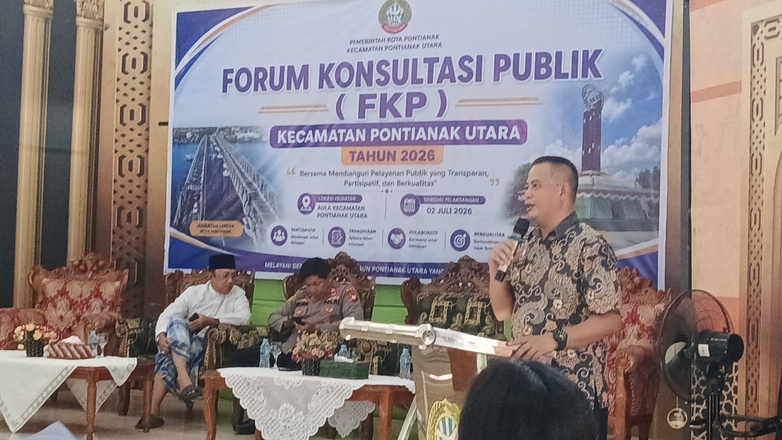 Wakapolsek Pontianak Utara Hadiri Forum Konsultasi Publik Dikantor Kecamatan Pontianak Utara