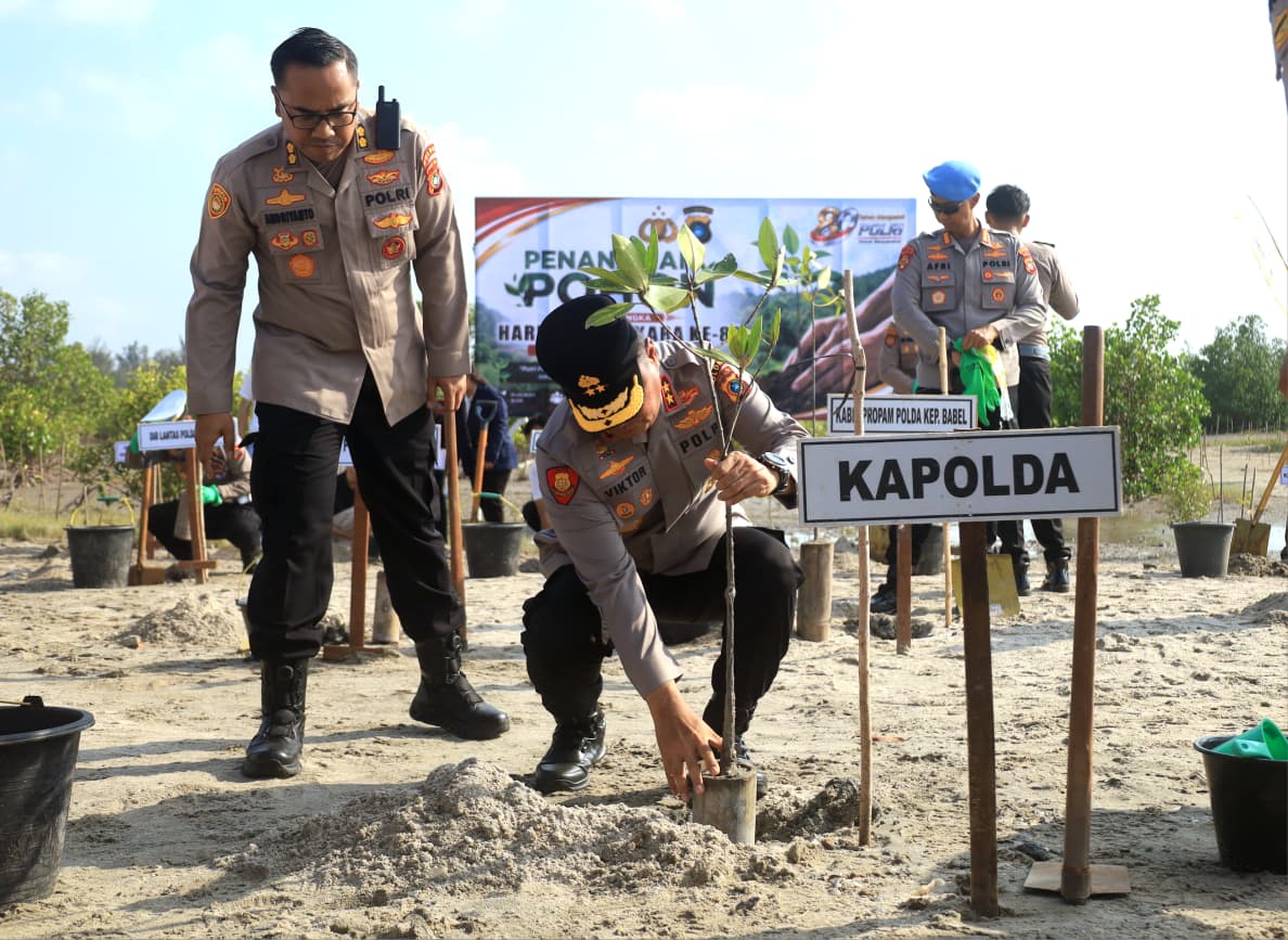 Kapolda Babel Ajak Semua Pihak Jaga Kelestarian Alam Lewat Reklamasi Lahan Bekas Tambang