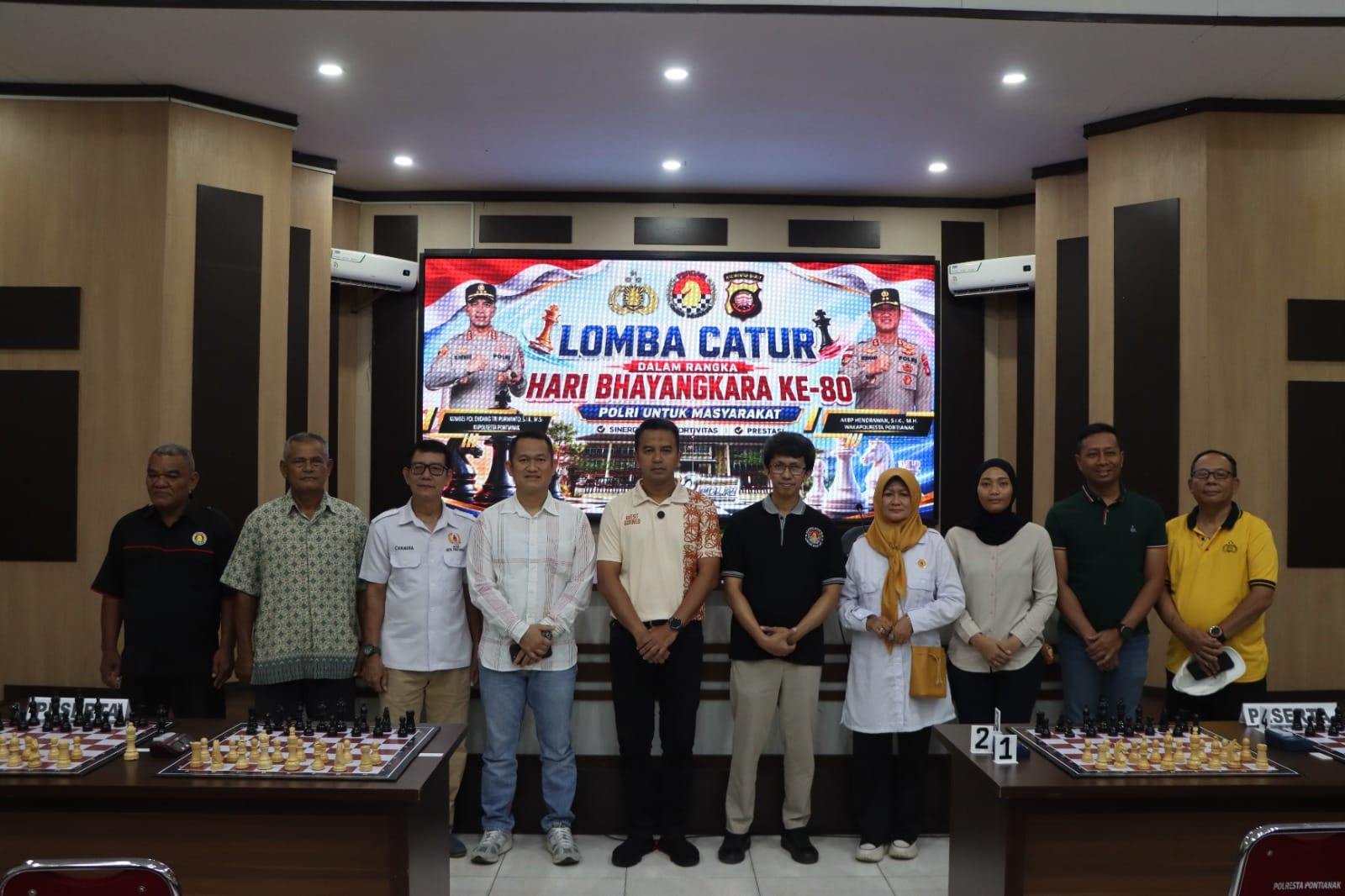 Polresta Pontianak Meriahkan Hari Bhayangkara ke-80 dengan Menggelar Lomba Catur